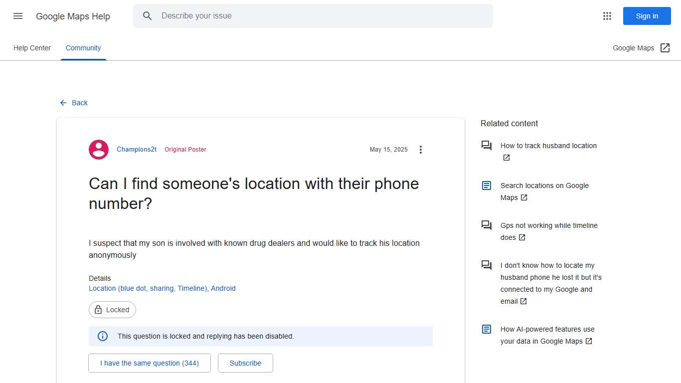 Can I find someone's location with their phone number? - Google Maps Community